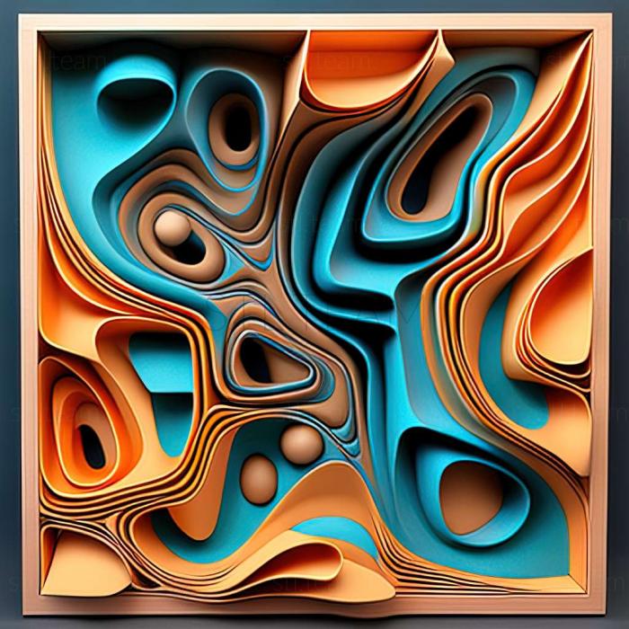 3D model abstract painting (STL)